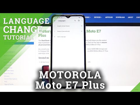 How to Enter Language Settings in Motorola Moto E7 Plus - Change System Language