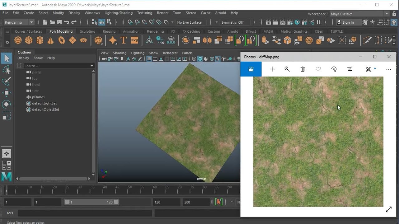 How to bake a single texture map from Layer texture | Maya tutorial in Hindi