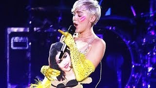 Miley Cyrus Says F*** You To Selena Gomez In Conce