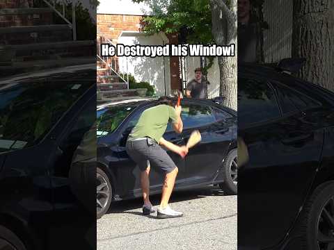 Breaking Car Windows Prank 😂 #JoeySalads #Pranks #Funny