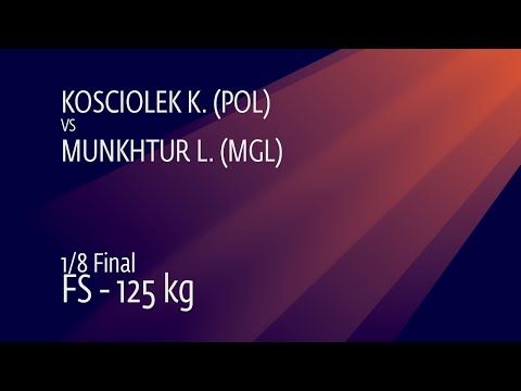 1/8 FS - 125 kg: K. KOSCIOLEK (POL) v. L. MUNKHTUR (MGL)