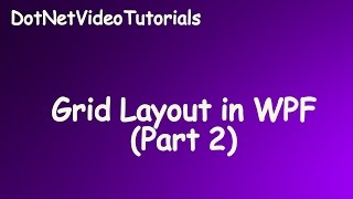 Grid Layout in WPF