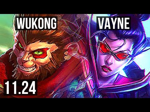 WUKONG vs VAYNE (TOP) | Rank 4 Wukong, 12/3/5, 300+ games, Dominating | TR Master | 11.24