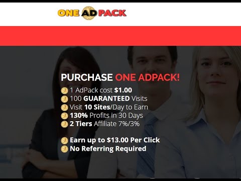 ONE ADPACK СТАРТ!  Рекламная Платформа , Покупка Пакета (Можно без вложений)