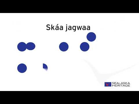 Counting in the Haida language (small round things)