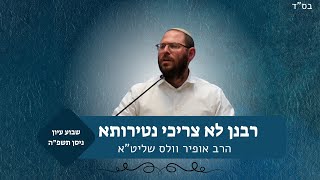 רבנן לא צריכי נטירותא | שבוע עיון ניסן תשפ"ה | הרב אופיר וולס שליט"א (ישיבת אור עציון) - התמונה מוצגת ישירות מתוך אתר האינטרנט יוטיוב. זכויות היוצרים בתמונה שייכות ליוצרה. קישור קרדיט למקור התוכן נמצא בתוך דף הסרטון