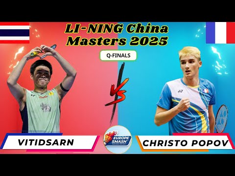 Kvartfinale Badminton China Masters 2025: Kunlavut Vitidsarn vs Christo Popov