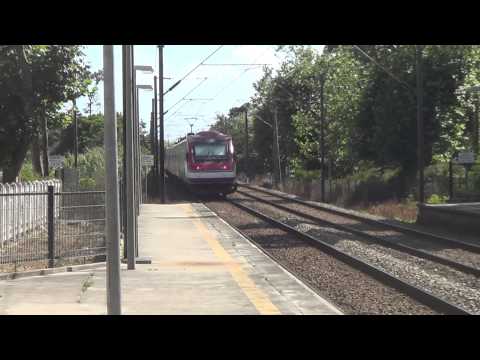 Comboios de Portugal Alfa Pendular 4000 EMU 4003 passes Miramar Station