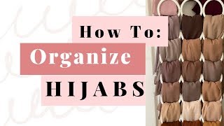 Easy + Fast : HOW TO Organize your Hijabs/Scarfs | Zahraa Berro