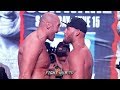 TYSON FURY GETS IN TOM SCHWARZ'S FACE DURING WEIGH IN FACE OFF! FULL WEIGH IN VIDEO