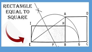 How to Draw a rectangle equal in area to a square