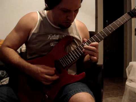 Marcos Alves playing Under a Glass Moon guitar solo - sorry for the scrap notes...  :-)