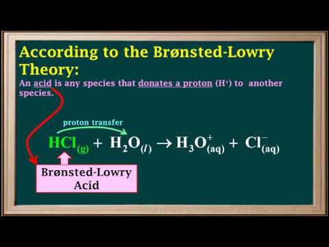 WCLN - The Bronsted-Lowry Theory of Acids - Chemistry