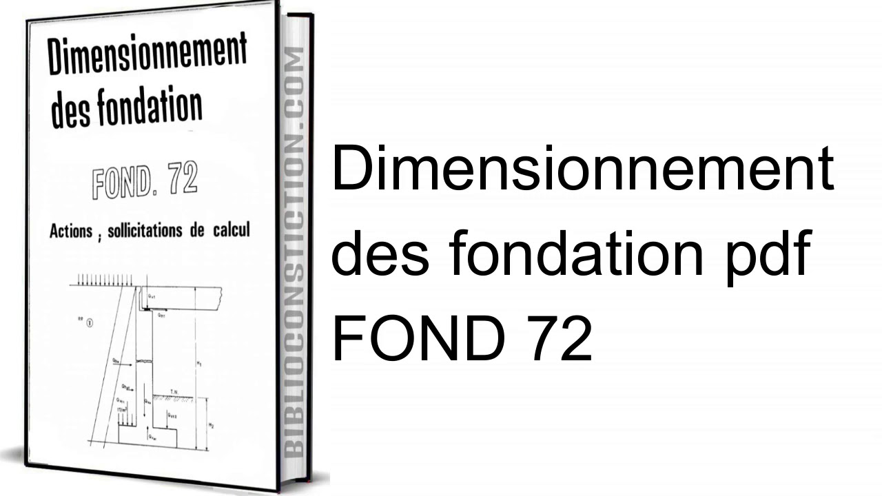Dimensionnement des fondation pdf