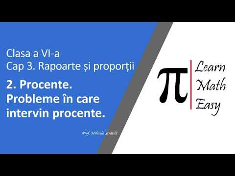Clasa VI Procente Probleme cu procente