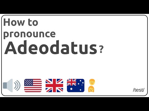 How to pronounce Adeodatus in english?