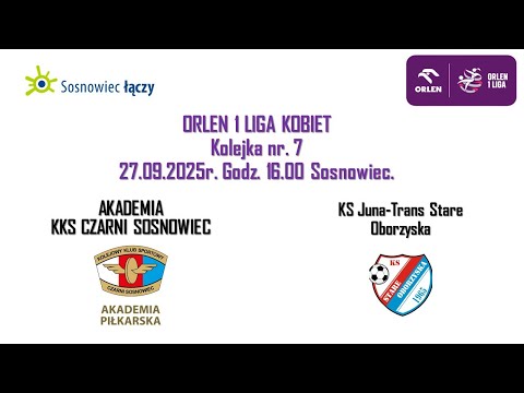 Orlen 1 Liga Kobiet: Akademia KKS Czarni Sosnowiec vs KS Juna-Trans Stare Oborzyska
