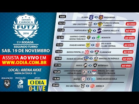 FF7RJ - Campeonato Carioca de Fut7 - 19/11 - AO VIVO