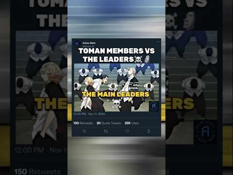 Toman members vs leaders☠️#mikey #anime #shorts #draken