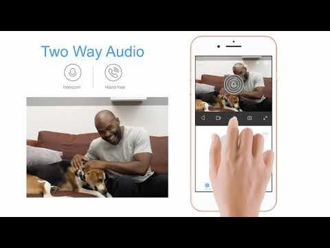 WiFi Camera Indoor, Goowls Home Security Pet Dog PTZ /1080P Wireless IP