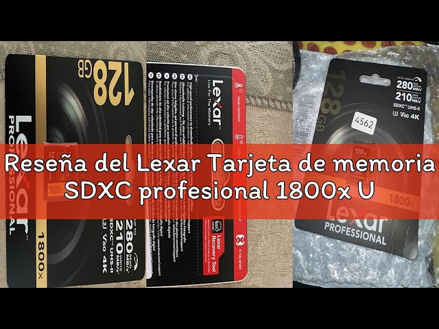 Vídeo relacionado con Lexar Tarjeta de memoria SDXC profesional 1800x UHS-II de 128 GB (serie dorada)