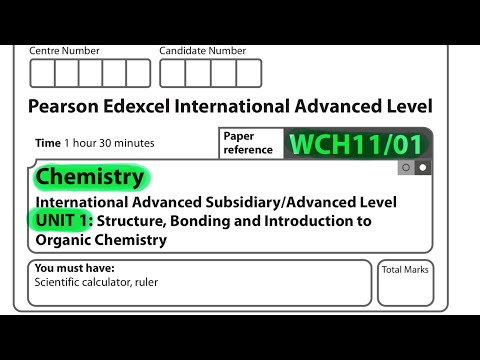 A level | Chemistry | unit 1 | Edexcel | January 2023