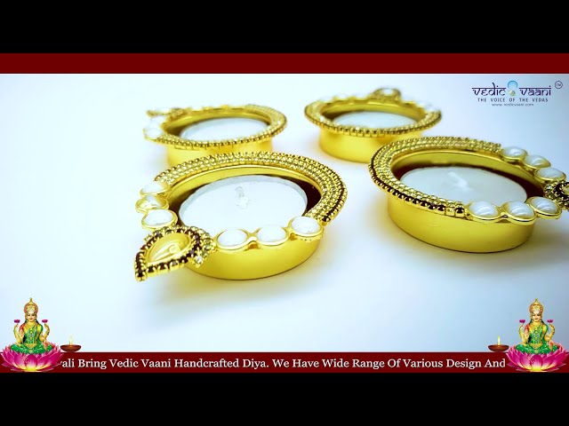 Dipawali Festival Diya / Deepam in Artificial Gemstones Set of 2 video