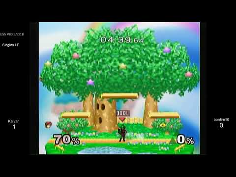 GSS 80 SSBM - Kalvar (Marth) vs. bonfire10 (Sheik) - Melee LF