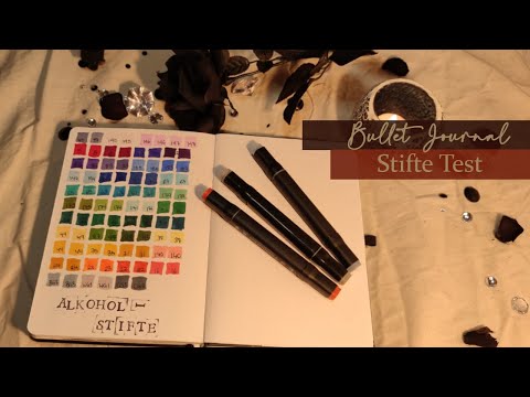 [ASMR] Bullet Journal Stifte Test I papersounds I tapping I pen sounds I Deutsch/German