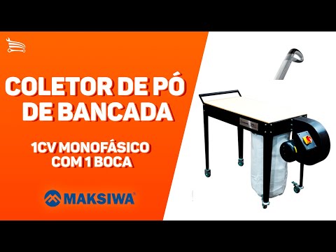 Coletor de Pó de Bancada com 1 Boca 1CV Monofásico MAKSIWA-1041741 - Video