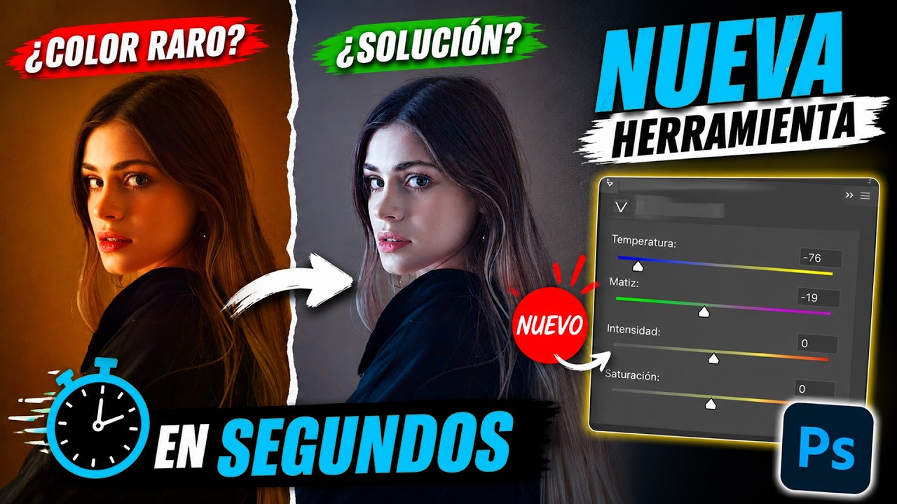 🤯 TRUCO con la nueva herramienta de Photoshop que corrige el COLOR en 1 CLIC