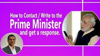 How to Contact / Write to the Prime Minister and get a response.