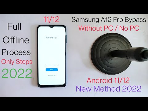 Samsung A12 Frp Bypass Android 11/12 Without PC || New Method 2022