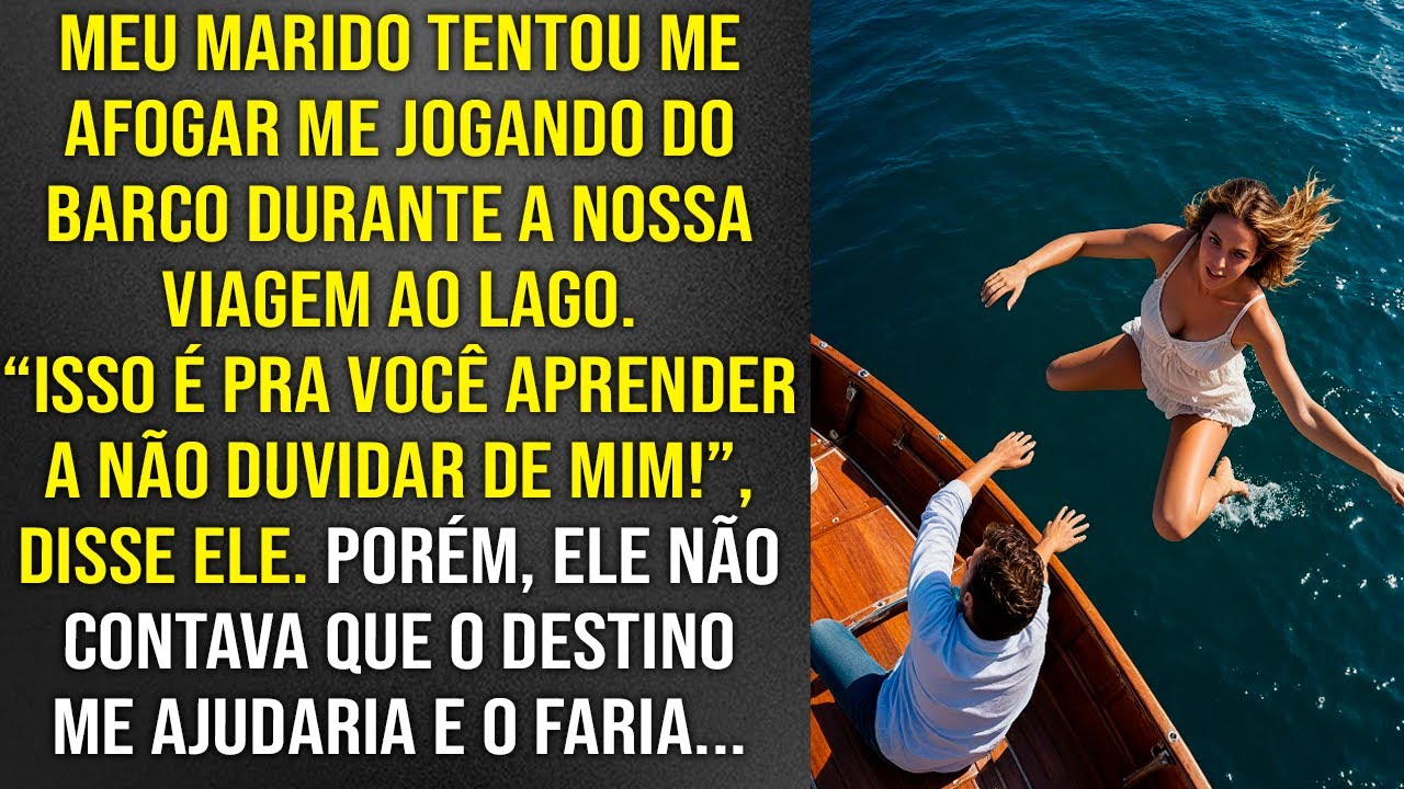 Meu marido tentou me m4tar me jogando do barco durante uma viagem romântica. Mas não imaginava que..