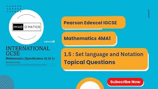 Download the video "Set Language and Notation | Topical Questions | NUMBERS | Pearson EDEXCEL IGCSE | 4MA1/1H & 2H"