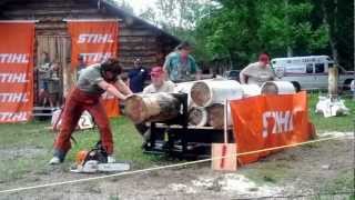 preview picture of video 'Women's Stock Saw - Lumberjack Competition - Boiestown August 18, 2012'