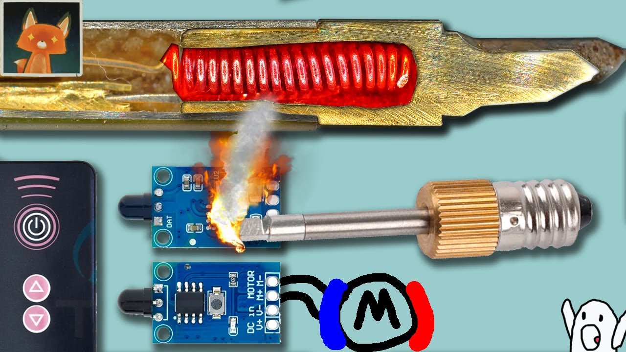 Паяльник для фонарика, ИК управление двигателем.