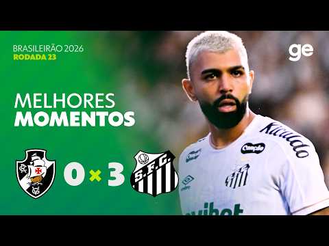 Gols e lances de Vasco da Gama x Santos
