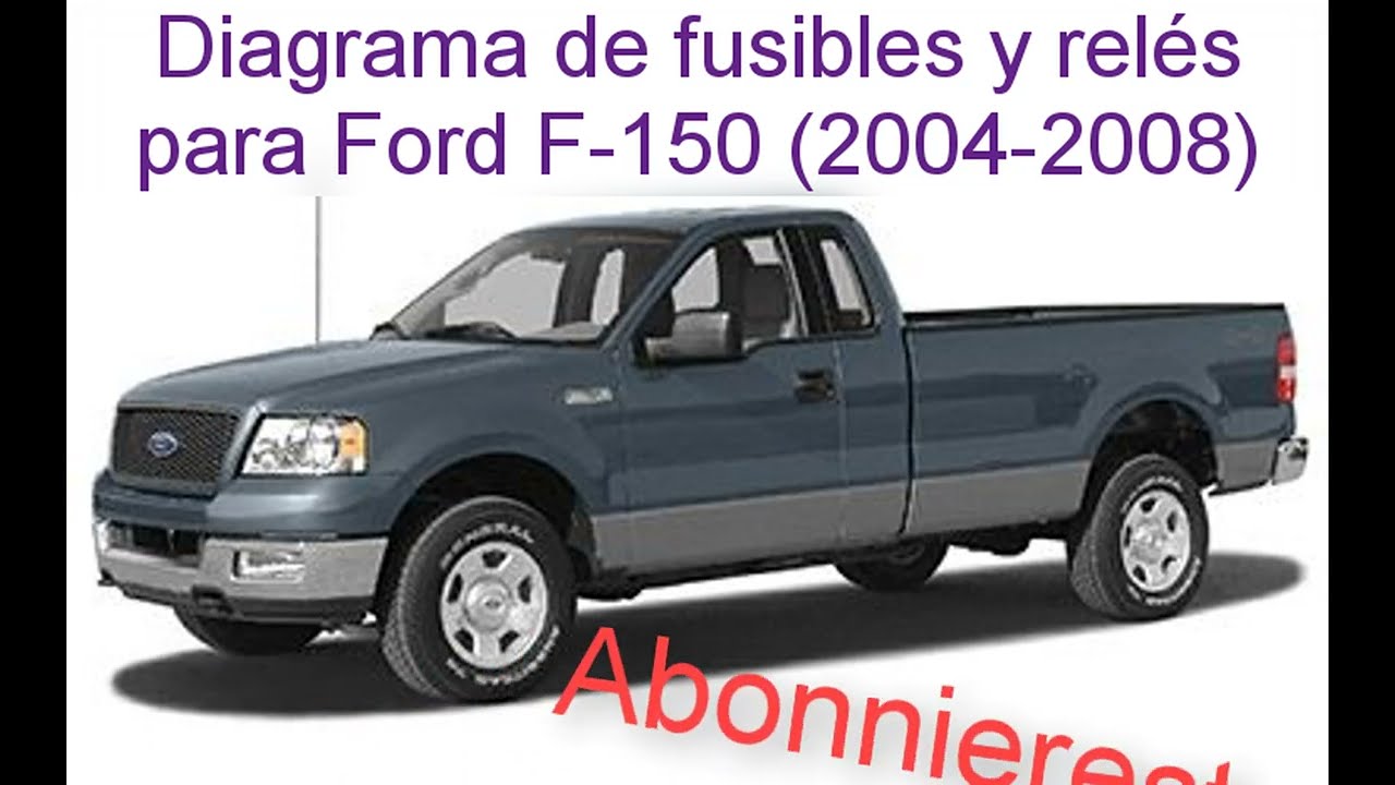 Diagrama de fusibles y relés para Ford F-150 (2004-2008)