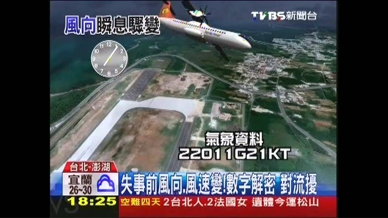 復興空難/失事前風向、風速變!數字解密 對流擾