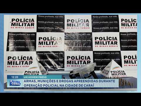 Caraí: Homem é preso; armas, munições e drogas apreendidas.