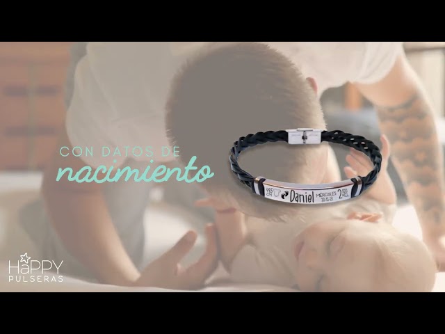 Vídeo relacionado con Pulsera personalizable con tu texto, totalmente ajustable, fabricada con cuero y acero. Regalos día del padre, regalos San Valentín. (TITI)