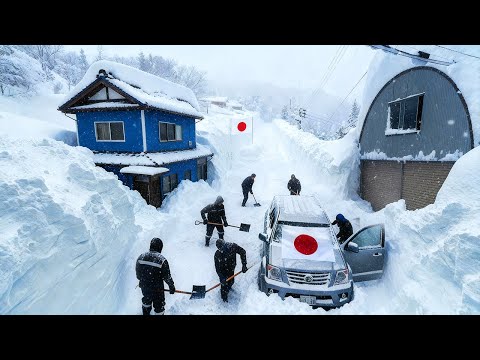 Hokkaido, Japan is Freezing !❄️ Extreme Winter Storm Buries Homes & Cars in Sapporo
