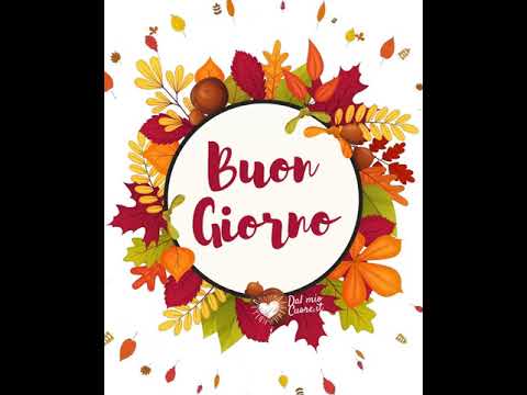 Buongiorno GIF e Video con foglie d'autunno