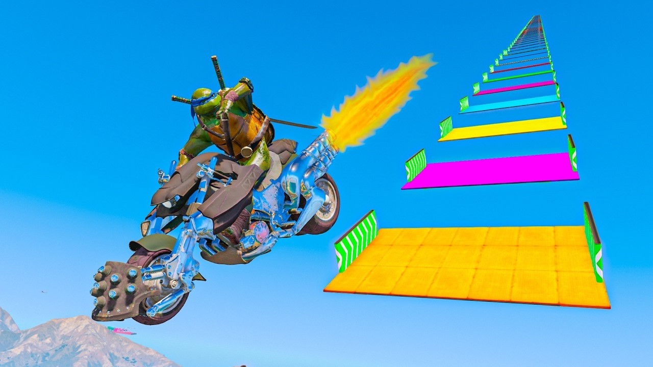 MEGA RAMPA PERO SOLO HAY MOTOS!! - GTA 5 ONLINE