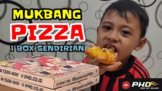 Mukbang Pizza 1 Box Sendirian || Mukbang Pizza PHD Balikpapan