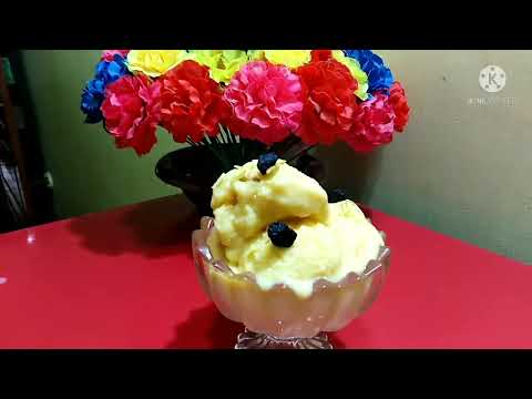 Mango ice cream very simple to make & so tasty