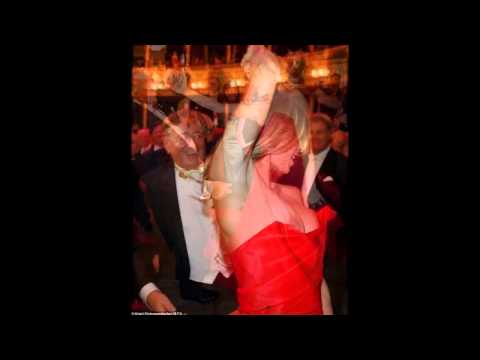 Elisabetta Canalis dance floor with Richard Lugner as her nipple makes a bid at Vienna Ball