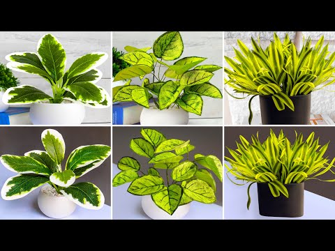 3 DIY Artificial Plants for Home Decoration | How to make Fake Indoor Plants  with Paper