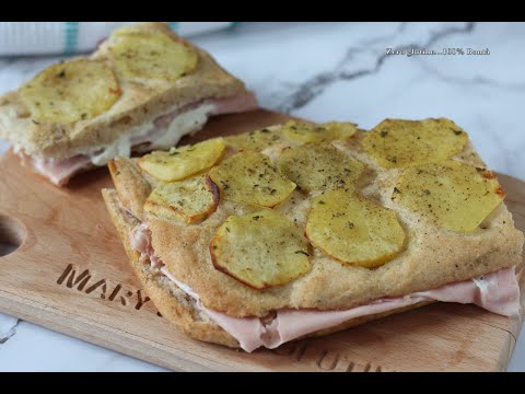 PIZZA bianca di PATATE farcita con mortadella e stracciatella. Buonissima!